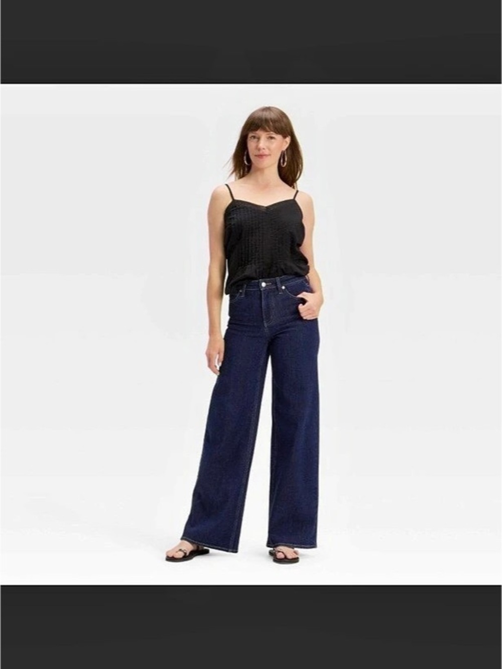 Universal Thread Women's Everyday High-Rise Wide-Leg Jeans Blue Size 8 LONG